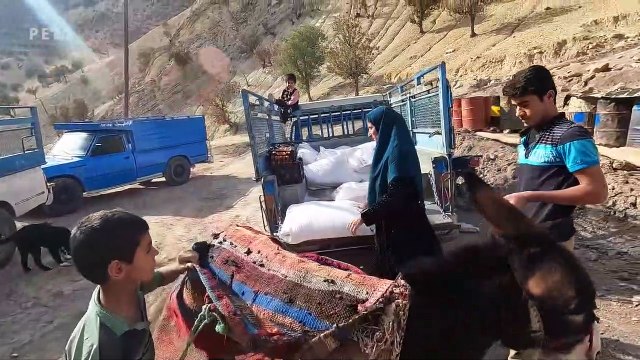 Take the Purchased Items to the Village _ Village Lifestyle of Iran