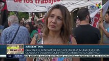 Gremios obreros se movilizan frente a la embajada de Brasil en Buenos Aires