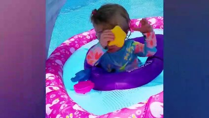 Funniest Moment Go Swimming Of Baby - Funny Baby Videos