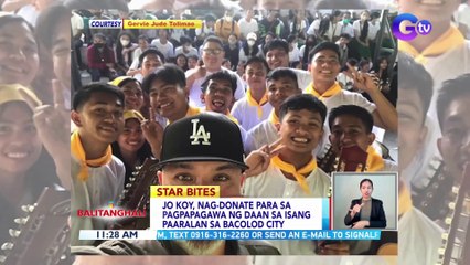 Jo koy, nag-donate para sa pagpapagawa ng daan sa isang paaralan sa Bacolod City | BT