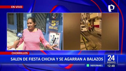 Chorrillos: a balazos se enfrentó un grupo que salía de fiesta chicha