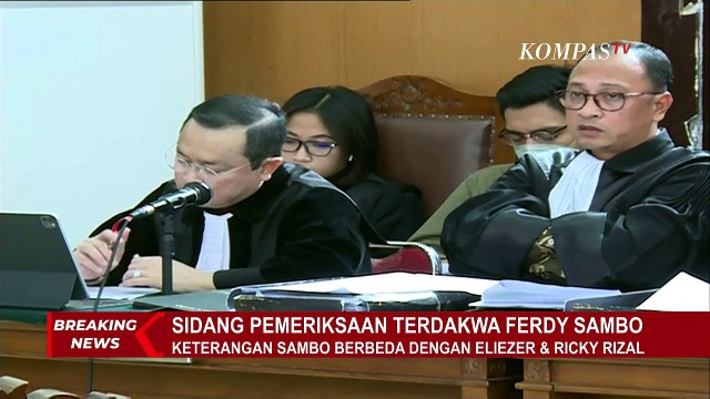 Hakim Cecar Ferdy Sambo Sambo karena Keterangan Beda dengan Eliezer dan Ricky Rizal!