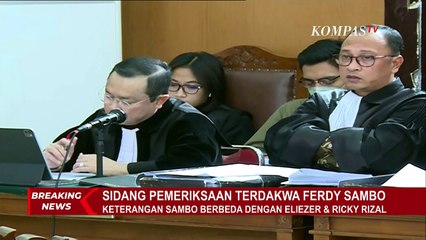 Descargar video: Hakim Cecar Ferdy Sambo Sambo karena Keterangan Beda dengan Eliezer dan Ricky Rizal!