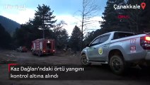 Kaz Dağları’nda 11 saattir devam eden örtü yangını kontrol altına alındı