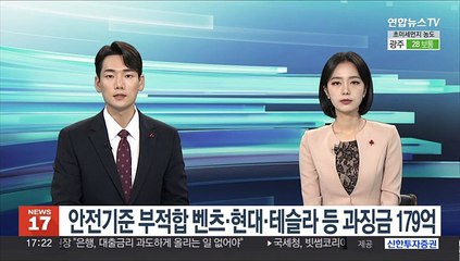 안전기준 부적합 벤츠·현대·테슬라 등 과징금 179억
