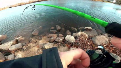 Sheboygan River, Wisconsin, autumn fishing.