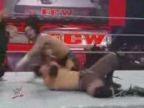 Punk, Jesse & Festus vs Benjamin, Miz & Morrison 3.18.08