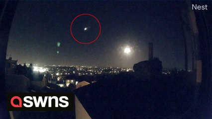 Video shows a meteor travelling across the skies of Britain last night