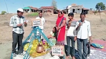 Unique inauguration done on installation of new handpump in the villag