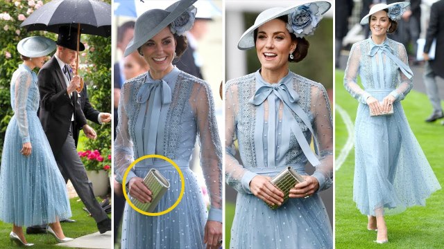 Catherine's Body Language Suggests Royal Might Be Pregnant As She Dazzles In Sheer Blue Dress