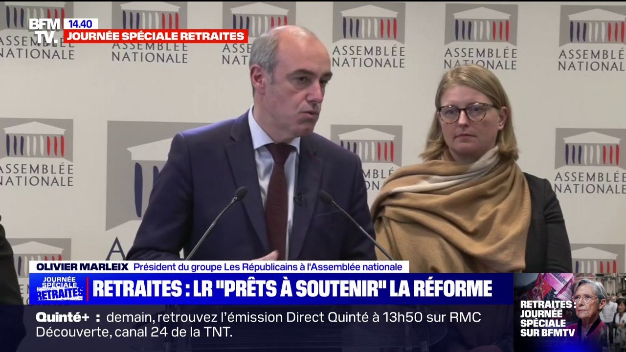 Les Républicains "prêts à soutenir" la réforme des retraites "sous conditions"