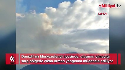 Denizli'de orman yangını! Ekipler müdahale ediyor