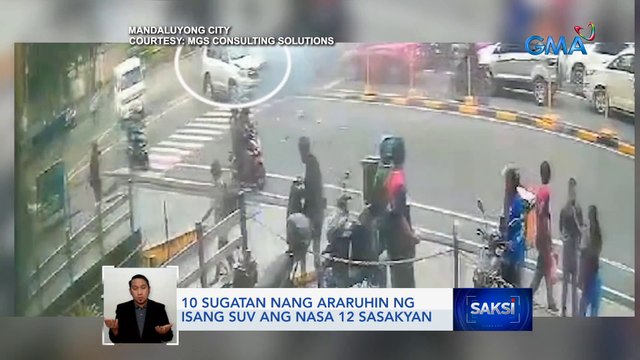 10 sugatan nang araruhin ng isang SUV ang nasa 12 sasakyan | Saksi