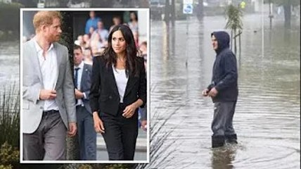 Toute la ville natale de Harry et Meghan, Montecito, évacuée alors qu'une violente tempête frappe