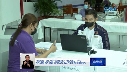 "Register Anywhere" Project ng Comelec, inilunsad sa GSIS building | Saksi
