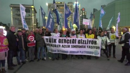 Kesk'ten İstanbul'da "Tüik Gerçeği Gizliyor" Eylemi... Mehmet Bozgeyik: "Asgari Ücretin Ortalama Ücret Hâline Getirildiği Bir Durumla Karşı...