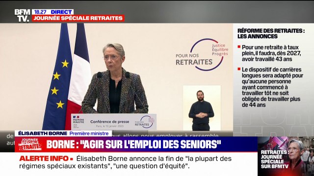 Retraites: Élisabeth Borne promet de chercher des compromis avec les groupes parlementaires au-delà de la majorité
