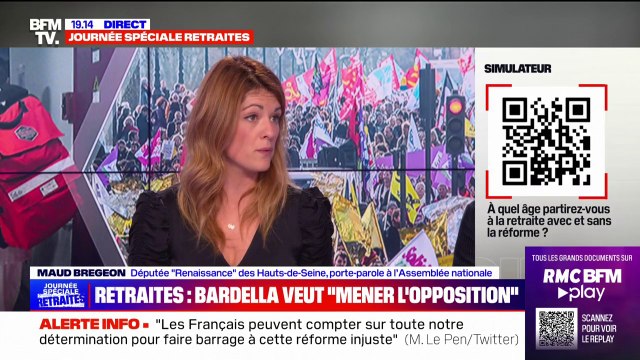 Maud Bregeon sur les retraites: On va à la faillite si on ne réforme pas le système actuel
