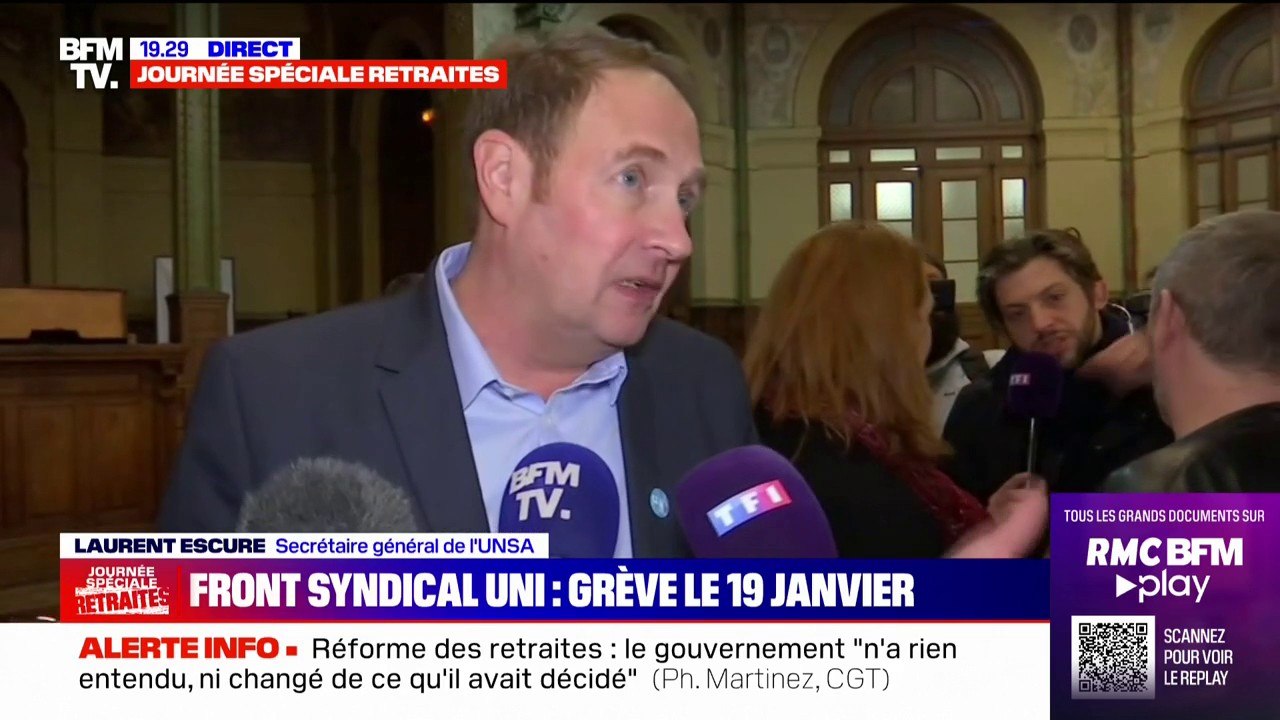 Laurent Escure (Unsa) promet "des actions tous les jours dans les entreprises, les administrations"