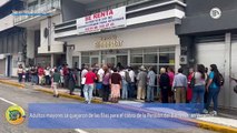 Adultos mayores se quejaron de las filas para el cobro de la Pensión del Bienestar en Veracruz