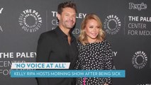 Kelly Ripa Hosts 'Live with Kelly and Ryan' Without Her Voice After Recovering from 'Random' Sickness