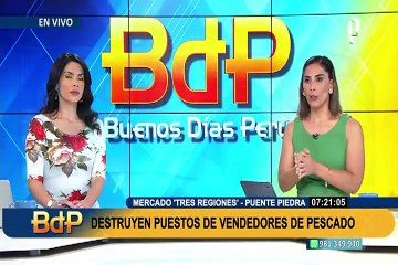 Mercado Tres Regiones: destruyen puestos de vendedoras de pescado en Puente Piedra