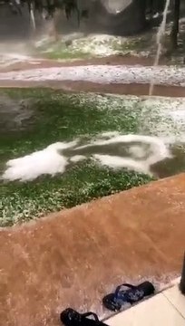 Temporal de granizo causa estragos no Meio-Oeste de SC