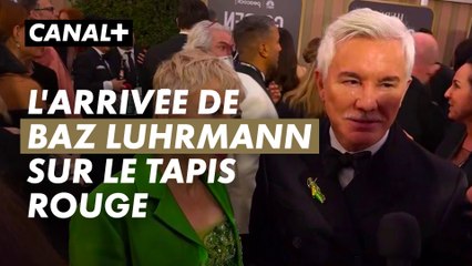 Baz Luhrmann et sa femme arrivent sur le tapis rouge - Golden Globes 2023 – CANAL+