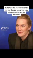 Kate Winslet conmueve las redes al confortar a reportera novata en su primera entrevista