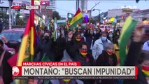 Montaño señala que las marchas realizadas en diferentes ciudades “buscan impunidad”