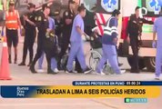 Protestas en Puno: trasladan a Lima a seis policías heridos y 23 personas varadas en Juliaca