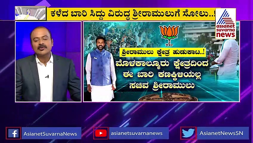 ಇಬ್ಬರಿಗೂ ಬೇಡವಾಯ್ತು ಬಾದಾಮಿ ಕ್ಷೇತ್ರ: ಕೋಲಾರಕ್ಕೆ ಸಿದ್ದು, ಶ್ರೀರಾಮುಲು ಎಲ್ಲಿಗೆ?