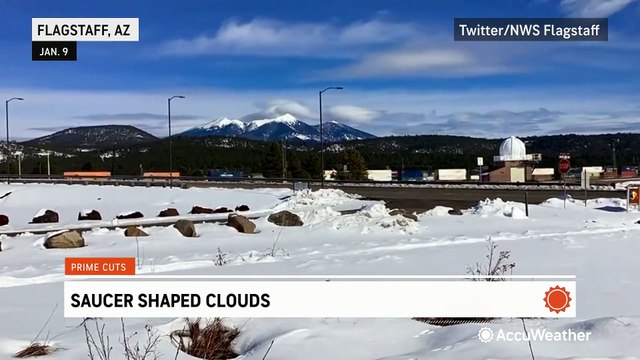 Lenticular clouds float over Flagstaff
