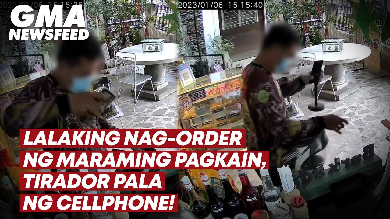 Lalaking nag-order ng maraming pagkain, tirador pala ng cellphone! | GMA News Feed