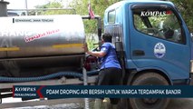 PDAM Droping Air Bersih untuk Warga Terdampak Banjir