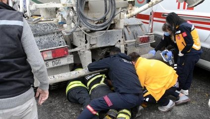 Tekirdağ'da feci kaza: Mikserin altında kalan yaya kurtarılamadı