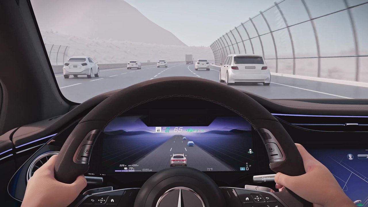 Mercedes-Benz Aktiver Spurwechsel-Assistent animation