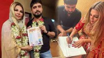 Rakhi Sawant ने बॉयफ्रेंड Adil Khan Durrani के साथ की शादी! गले में वरमाला डाले Photo हुई Viral