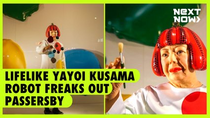 Lifelike Yayoi Kusama robot freaks out passersby   | NEXT NOW