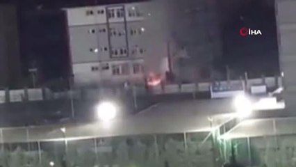 Okuldaki trafoya zarar verdi, yangına neden oldu