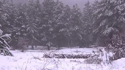 Manisa'nın yüksek kesimlerinde kar yağışı etkili oluyor
