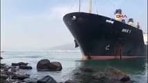 Boğaz'da karaya oturan gemi hareket ettirildi