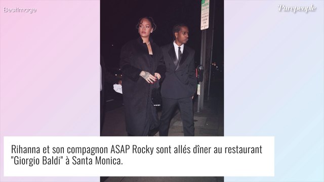 Rihanna : Décolleté généreux et gros diamants, joli moment de complicité avec son chéri ASAP Rocky