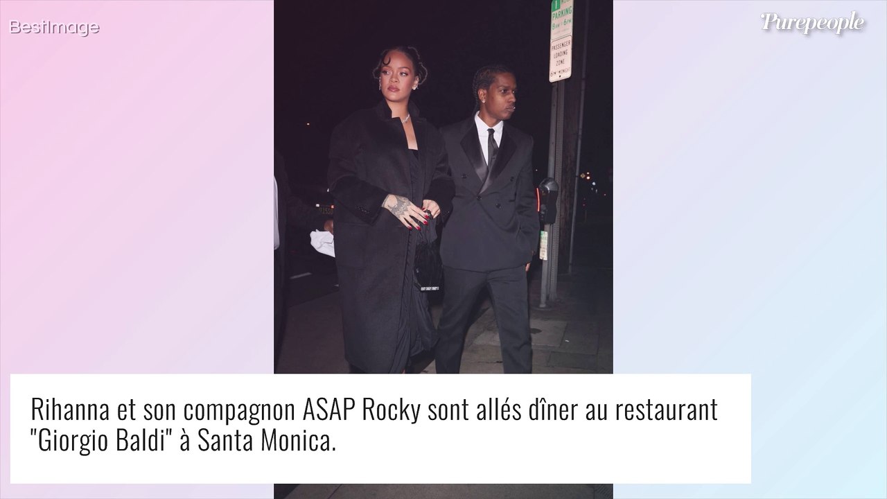 Rihanna : Décolleté généreux et gros diamants, joli moment de complicité avec son chéri ASAP Rocky