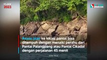 Unik! Ada Batu Mirip Mr P di Pantai Legon Pandan Geopark Ciletuh Sukabumi