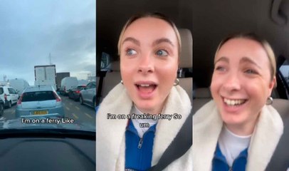 Vídeo hilário: Mulher se confunde e dirige em balsa pensando que era uma ponte