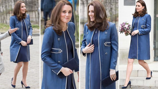 Kate Stuns In Blue Maternity Clothes By Jenny Packham While Pregnant Is Absolutely Brilliant