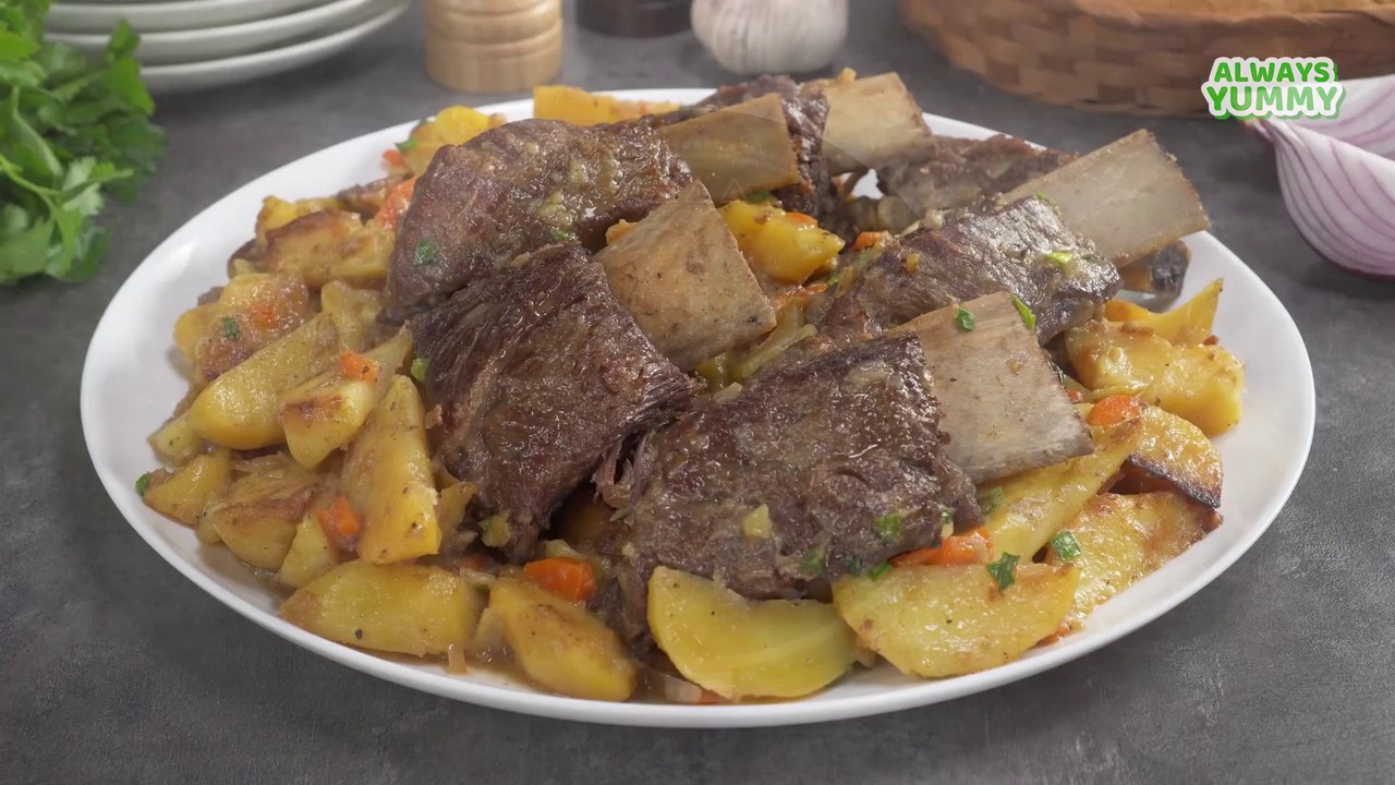 Delicious BRAISED Beef Ribs || Slow Cooked BEEF RIBS with Potato. Recipe by Always Yummy!