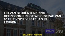 Lid van StudentEntring Reuzegom ontvangt een uitstraling van 60 uur voor de slag in Leuven