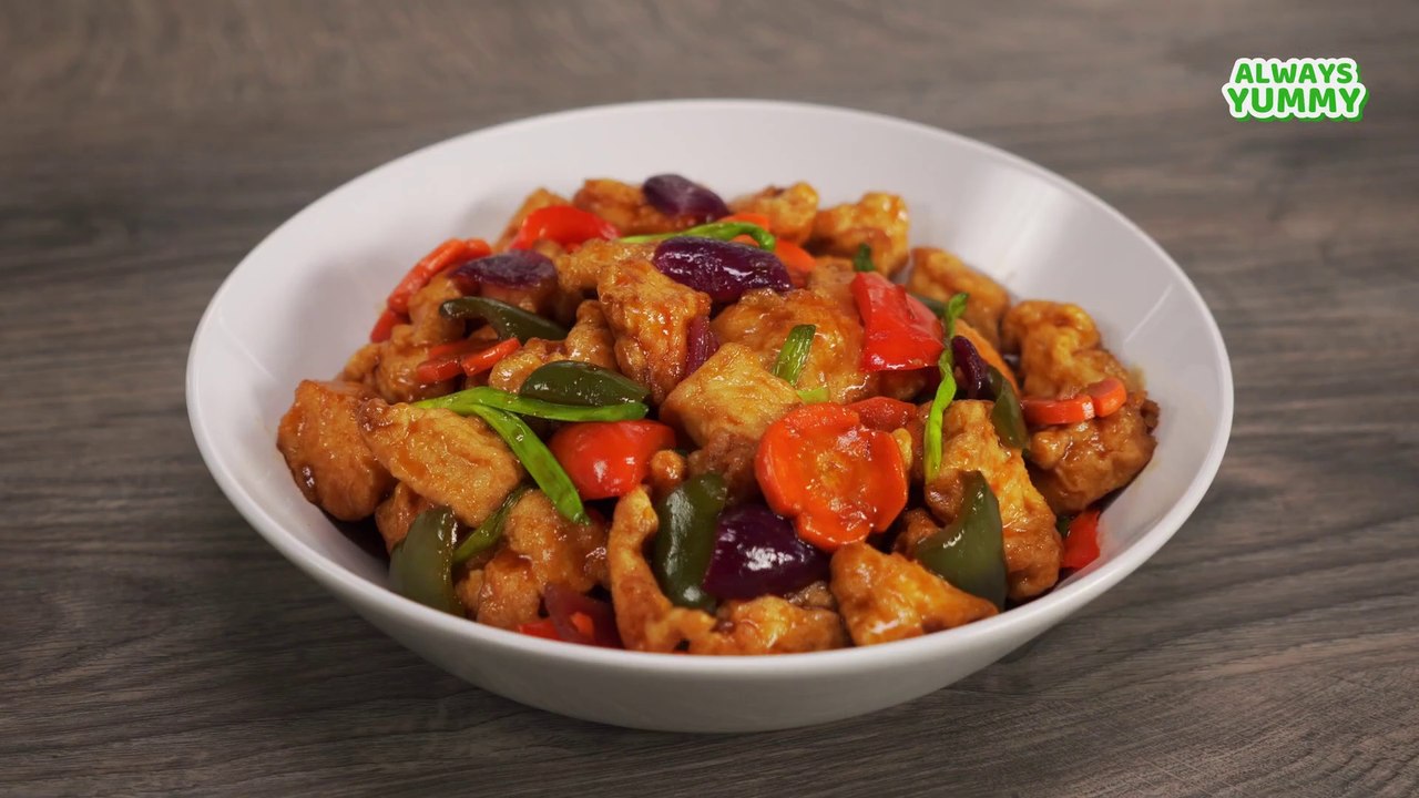 How To Make Chicken Manchurian || SWEET  SOUR CHICKEN with Vegetables. Recipe by Always Yummy!